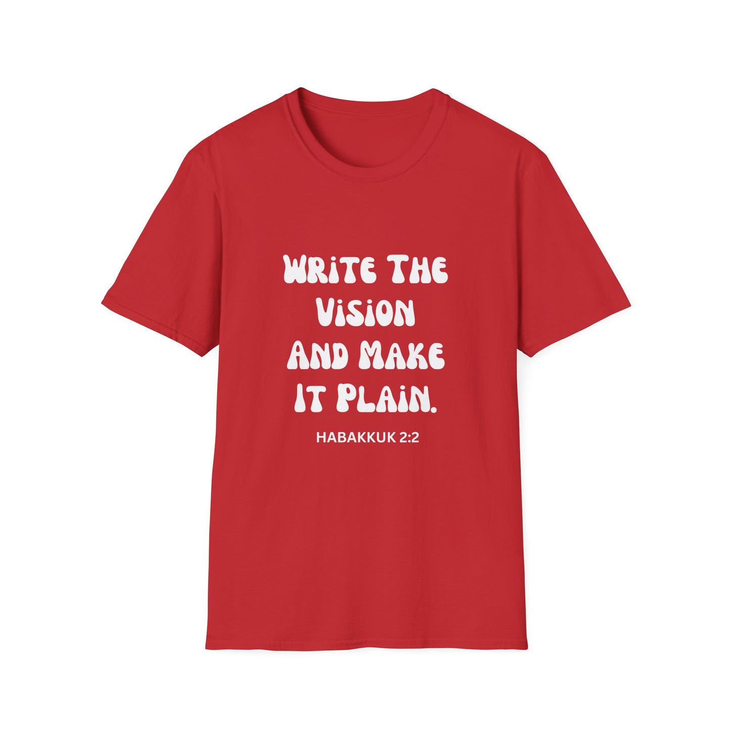 Inspiring Write The Vision Quote Unisex T-Shirt