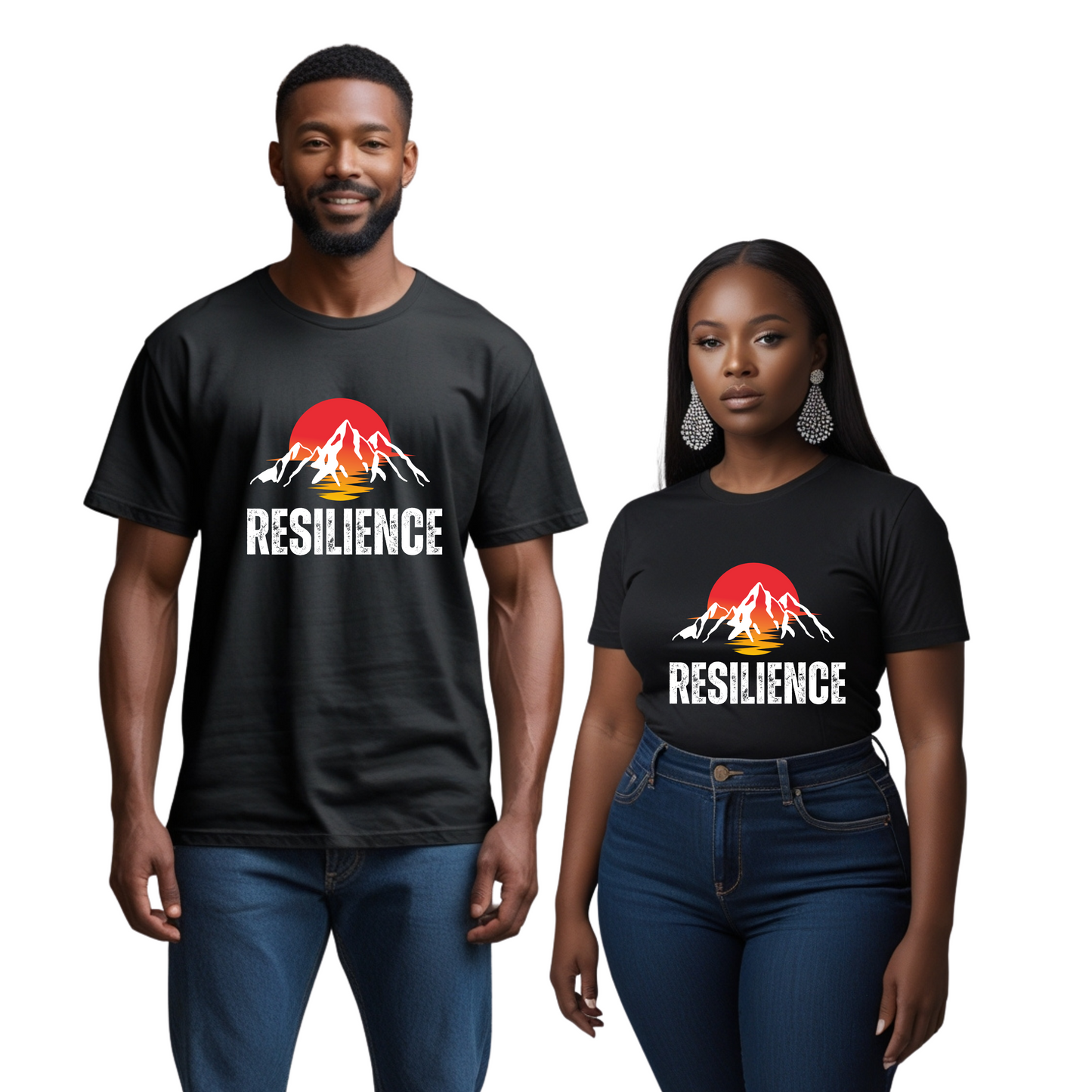 A Resilience Mountain Unisex Softstyle T-Shirt - Inspiring Nature Graphic Tee