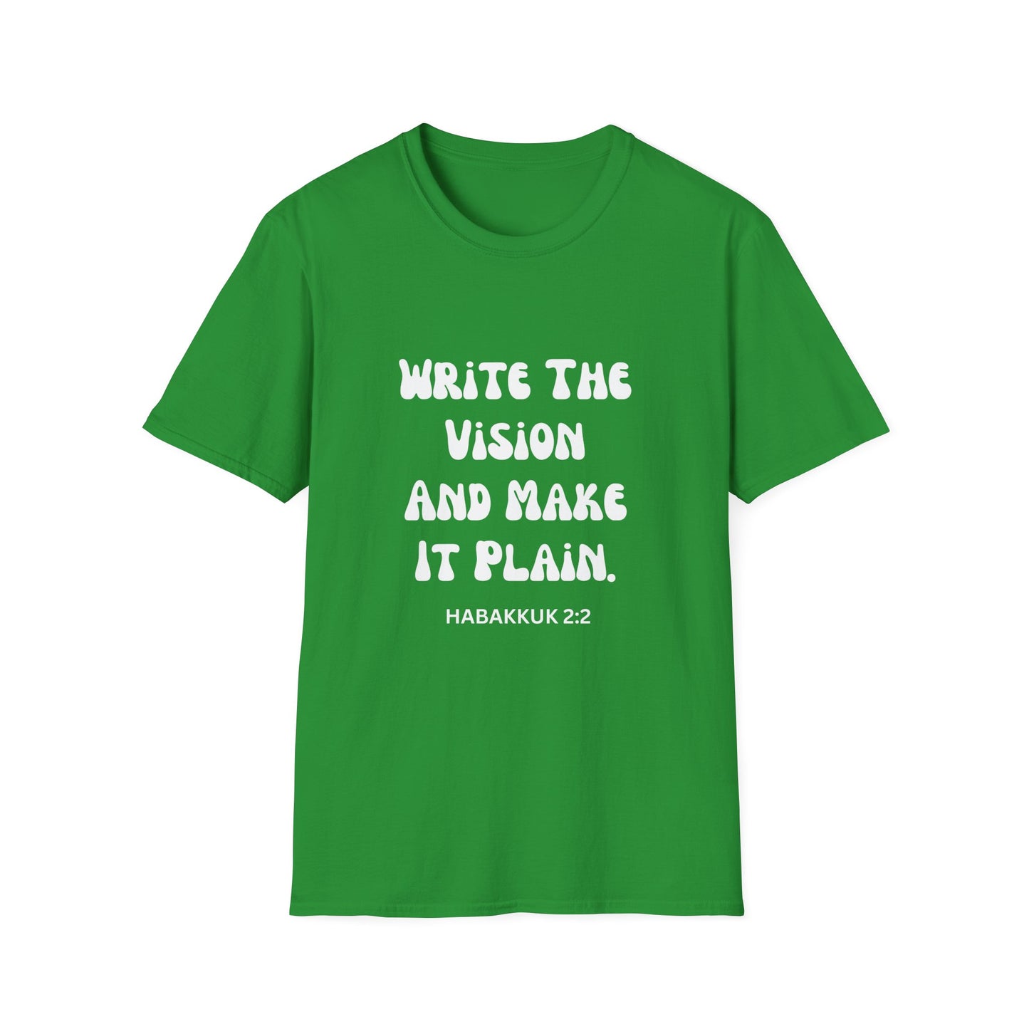 Inspiring Write The Vision Quote Unisex T-Shirt