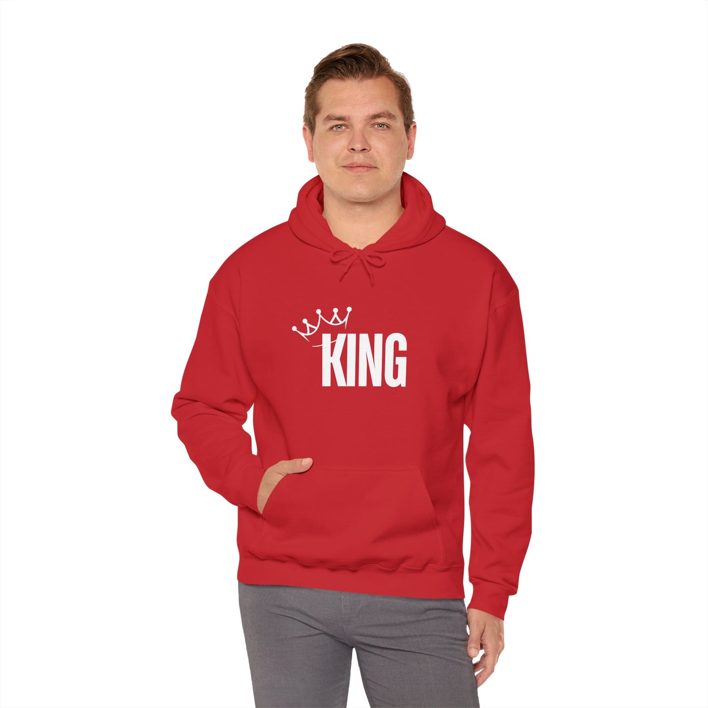 A Cozy Red Unisex Heavy Blend™ Hooded Sweatshirt - Perfect for Relaxation & Everyday Wear