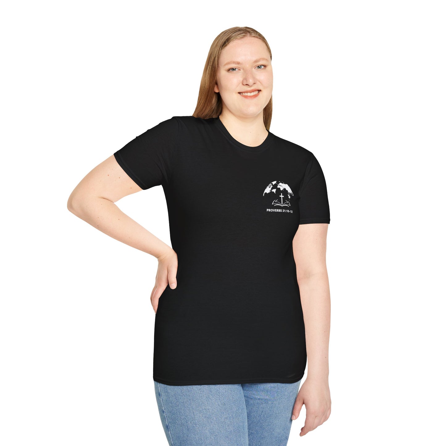 A Virtuous Woman Brings Peace Unisex Softstyle T-Shirt - Inspirational Graphic Tee