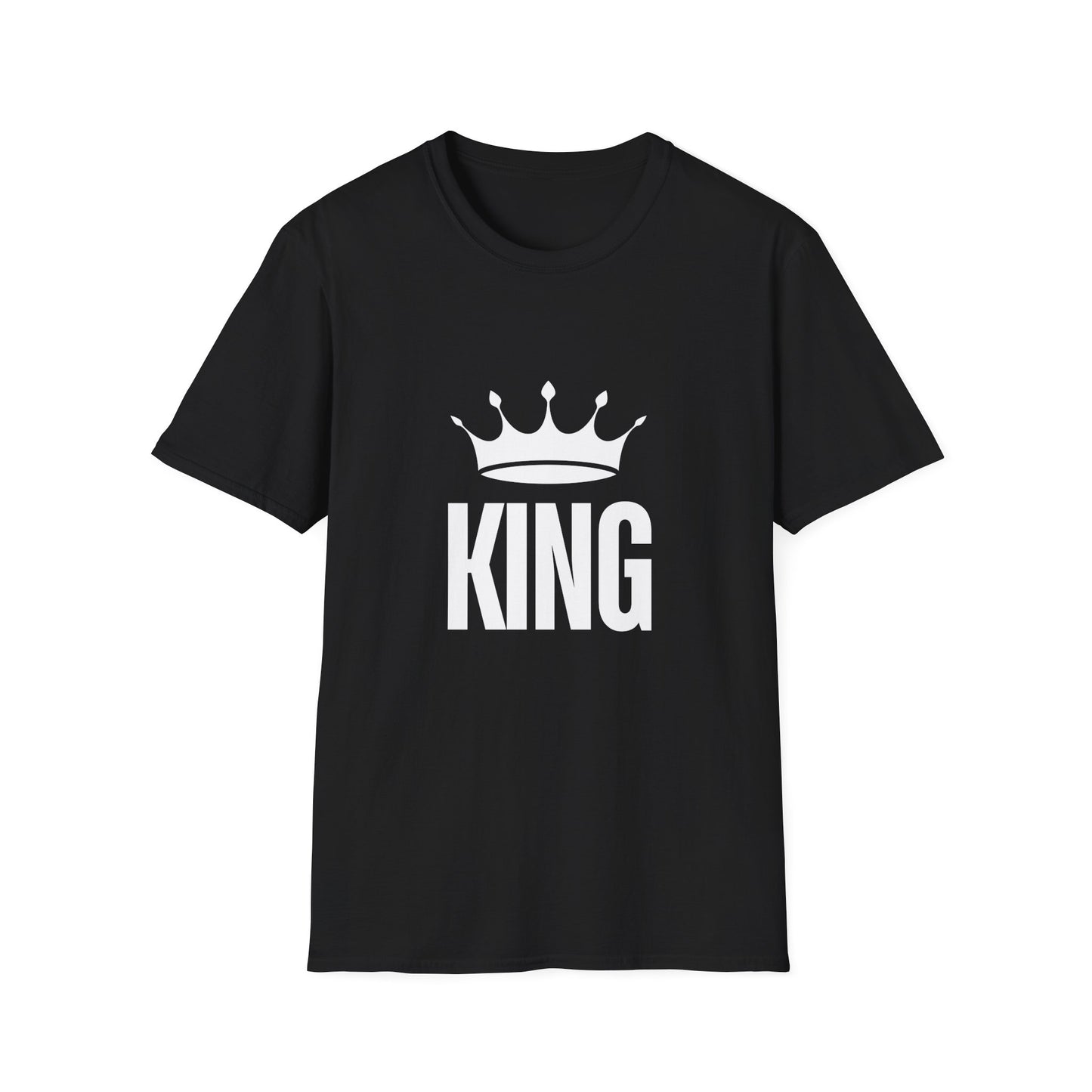 Black King Crown Graphic T-Shirt - Perfect for Celebrations and Everyday Wear