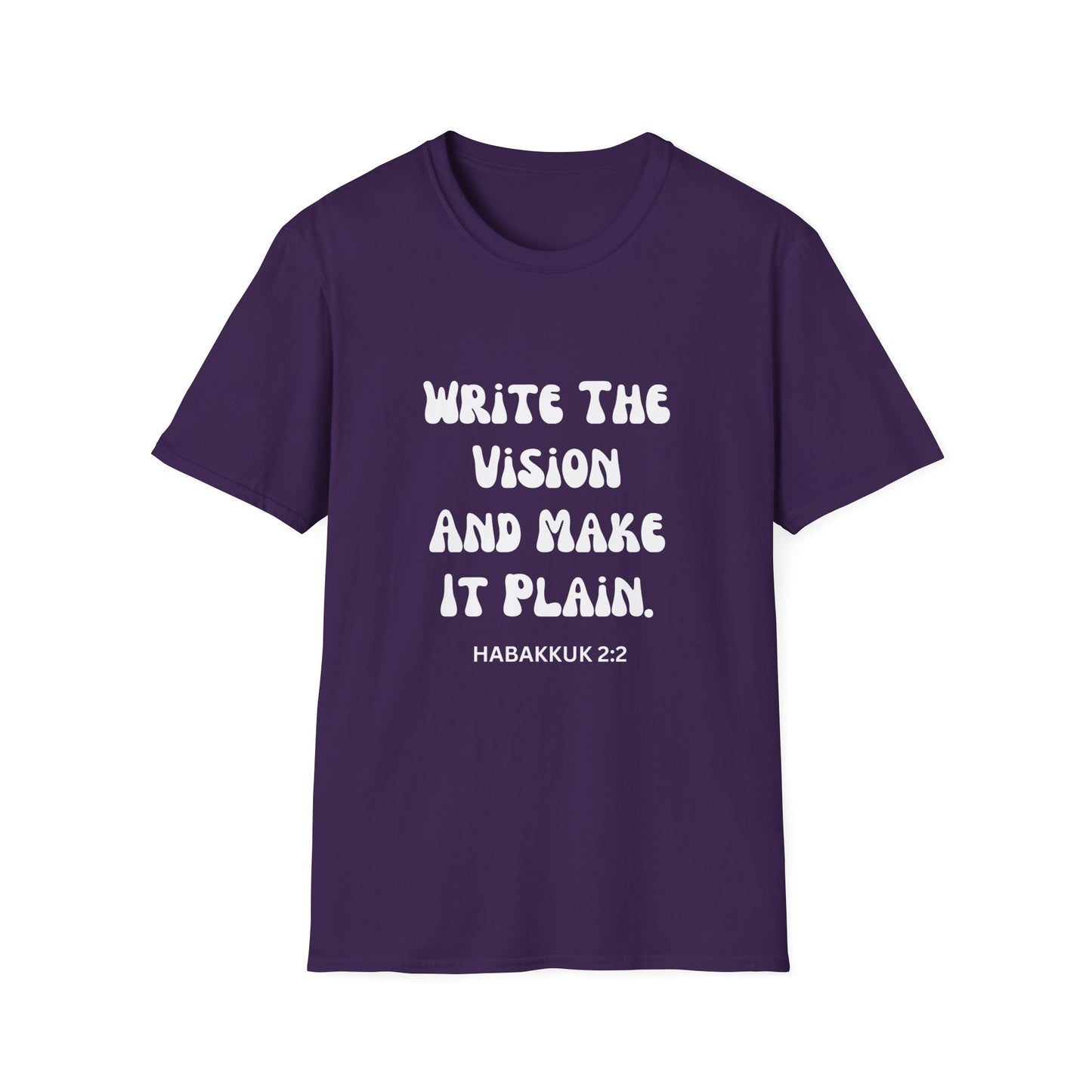 Inspiring Write The Vision Quote Unisex T-Shirt