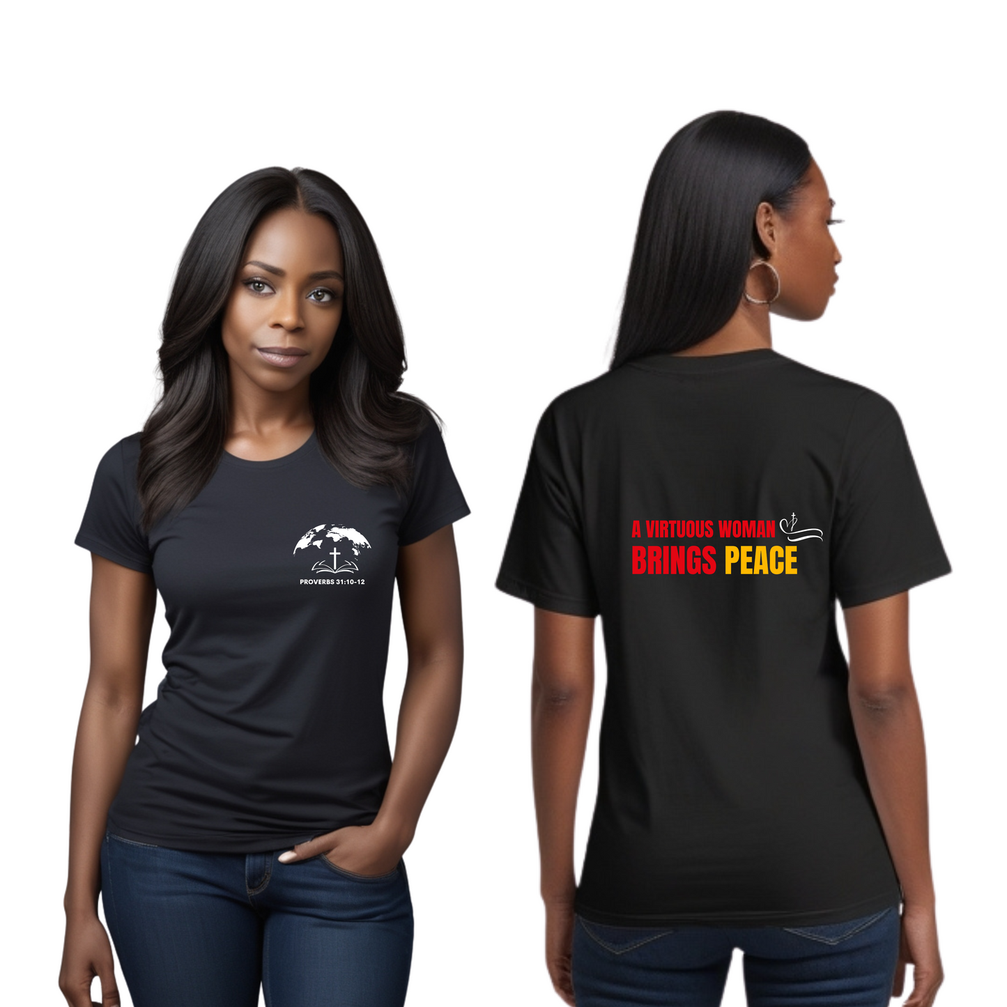 A Virtuous Woman Brings Peace Unisex Softstyle T-Shirt - Inspirational Graphic Tee