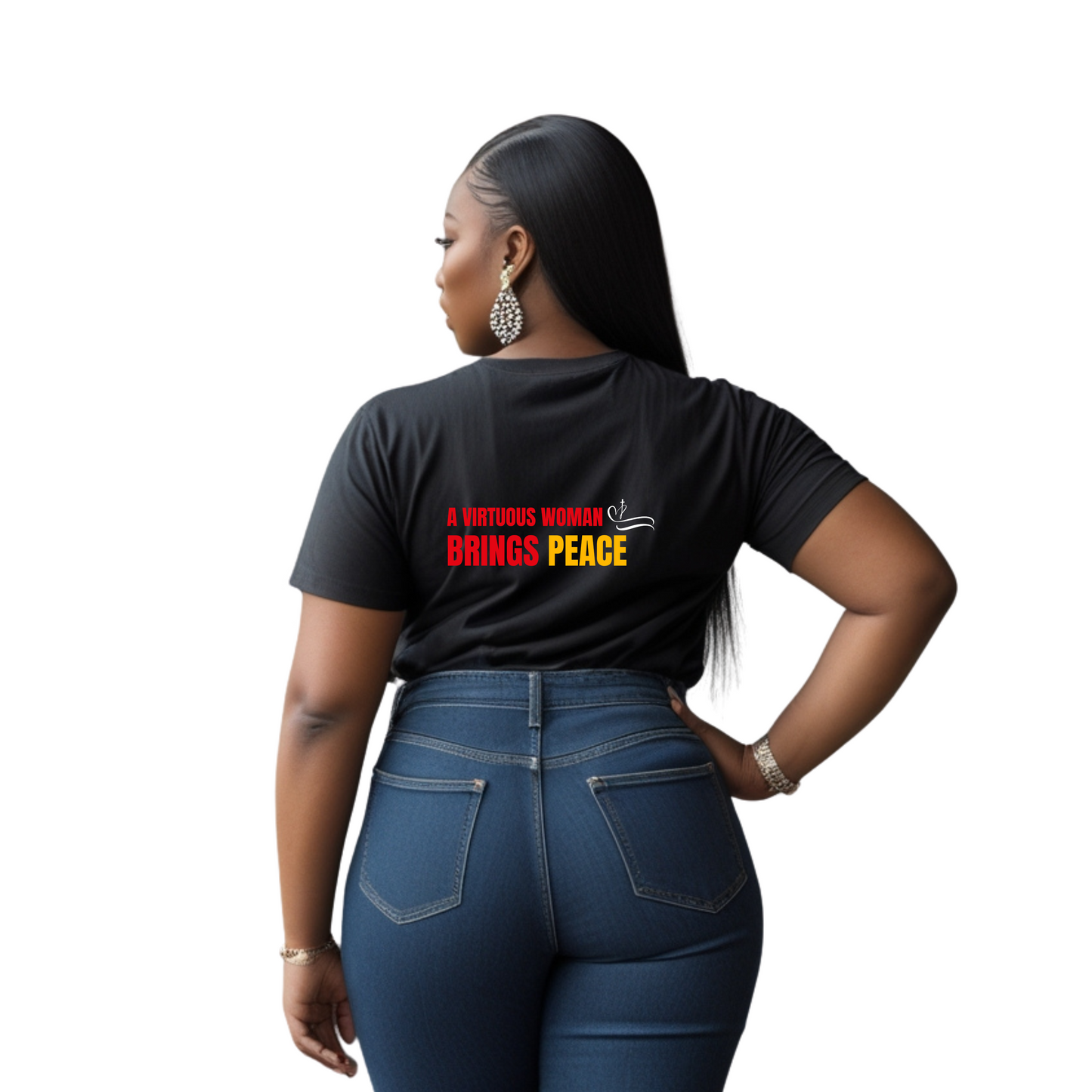 A Virtuous Woman Brings Peace Unisex Softstyle T-Shirt - Inspirational Graphic Tee
