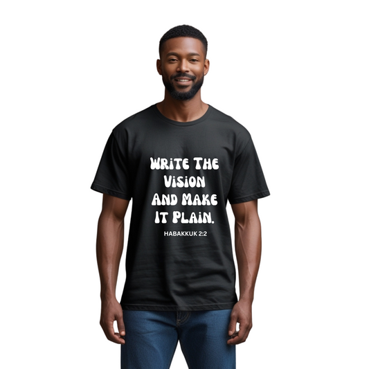 Inspiring Write The Vision Quote Unisex T-Shirt